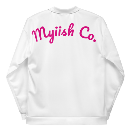 Women Myiish Bomber Jacket (Pink Letters)