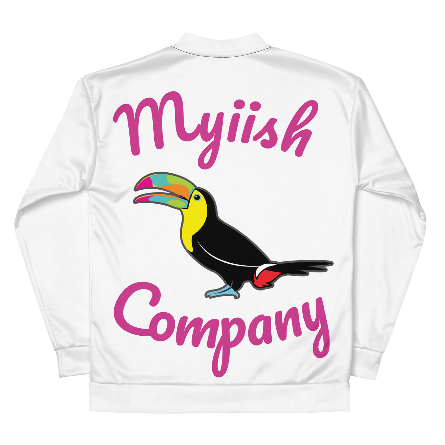 Women Myiish Bomber Jacket (Pink Letters)