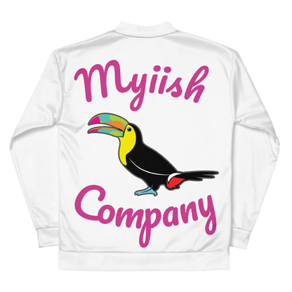 Women Myiish Bomber Jacket (Pink Letters)