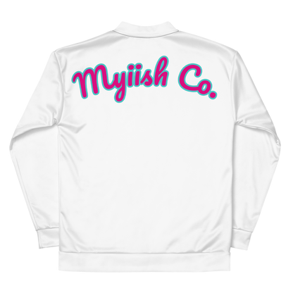 Women Myiish Bomber Jacket (Blue Outline)