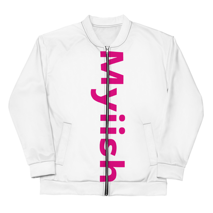 Women Myiish Bomber Jacket (Pink Letters)