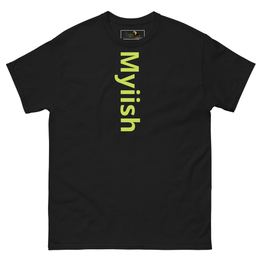 Women Myiish Logo Classic Color Tee (Neon Green Letters)