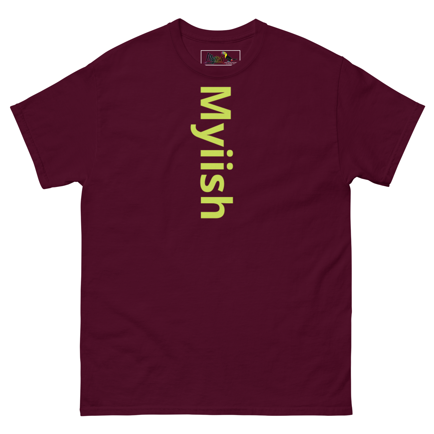 Women Myiish Logo Classic Color Tee (Neon Green Letters)