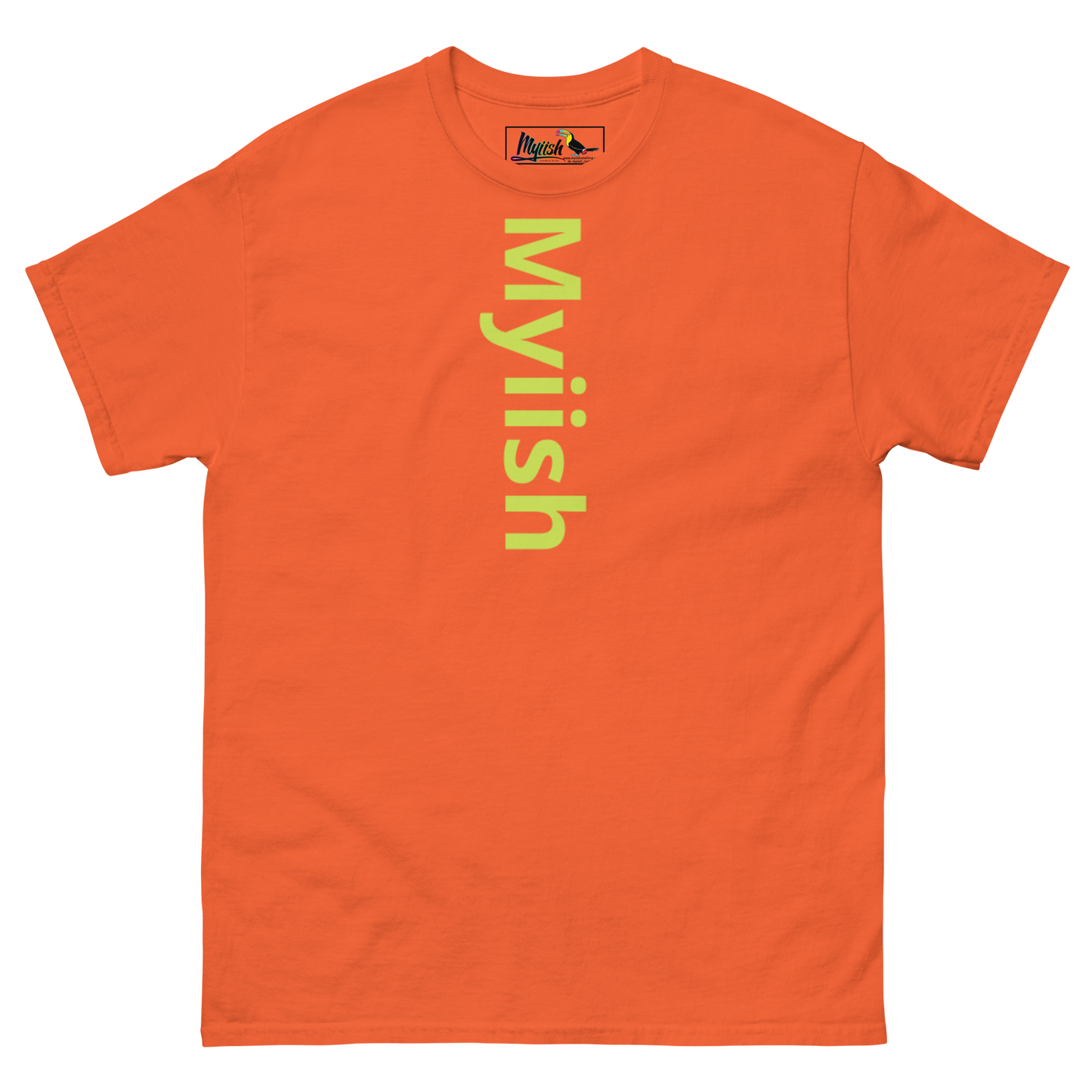 Women Myiish Logo Classic Color Tee (Neon Green Letters)