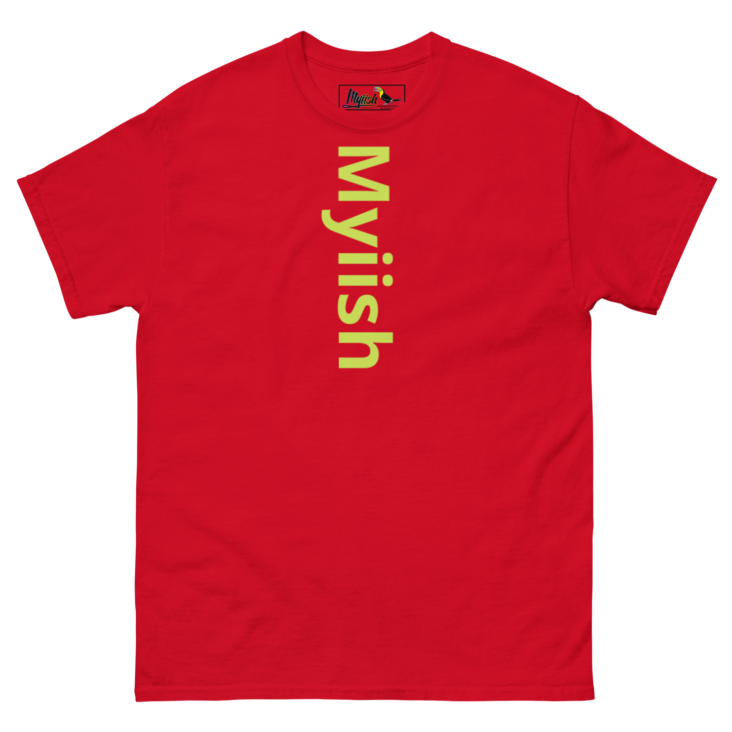 Women Myiish Logo Classic Color Tee (Neon Green Letters)