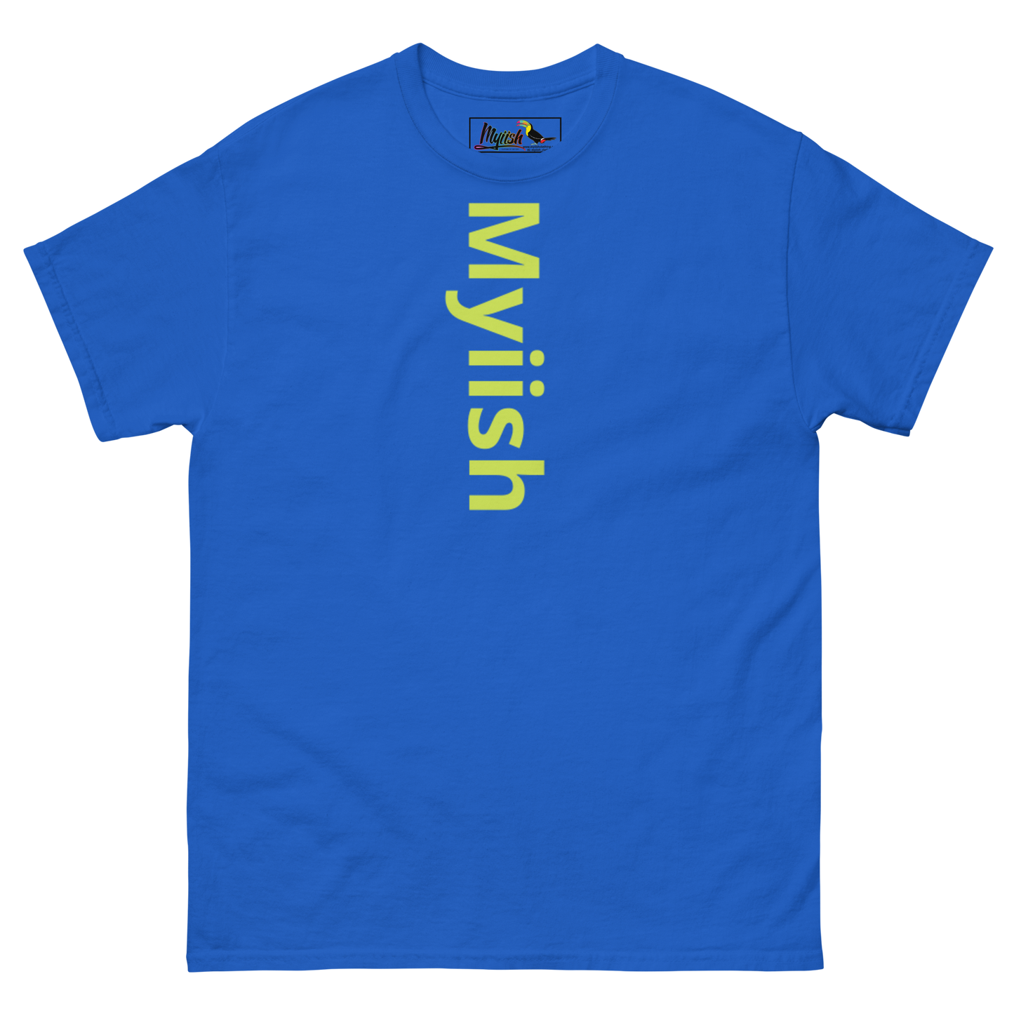 Women Myiish Logo Classic Color Tee (Neon Green Letters)