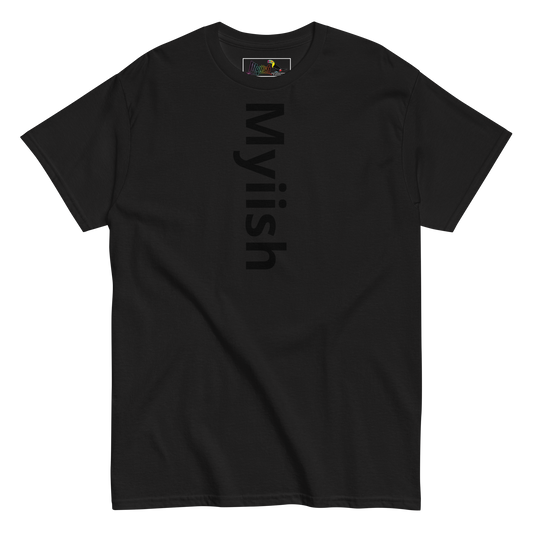 Myiish Logo Blackout Classic Tee (Black Letters)