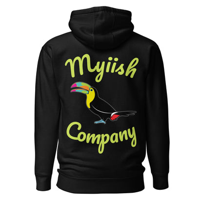 Myiish Company Hoodie (Neon Green Letters)