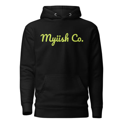 Myiish Company Hoodie (Neon Green Letters)