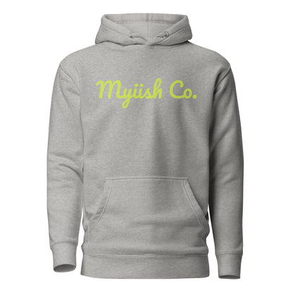 Myiish Company Hoodie (Neon Green Letters)