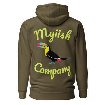 Myiish Company Hoodie (Neon Green Letters)