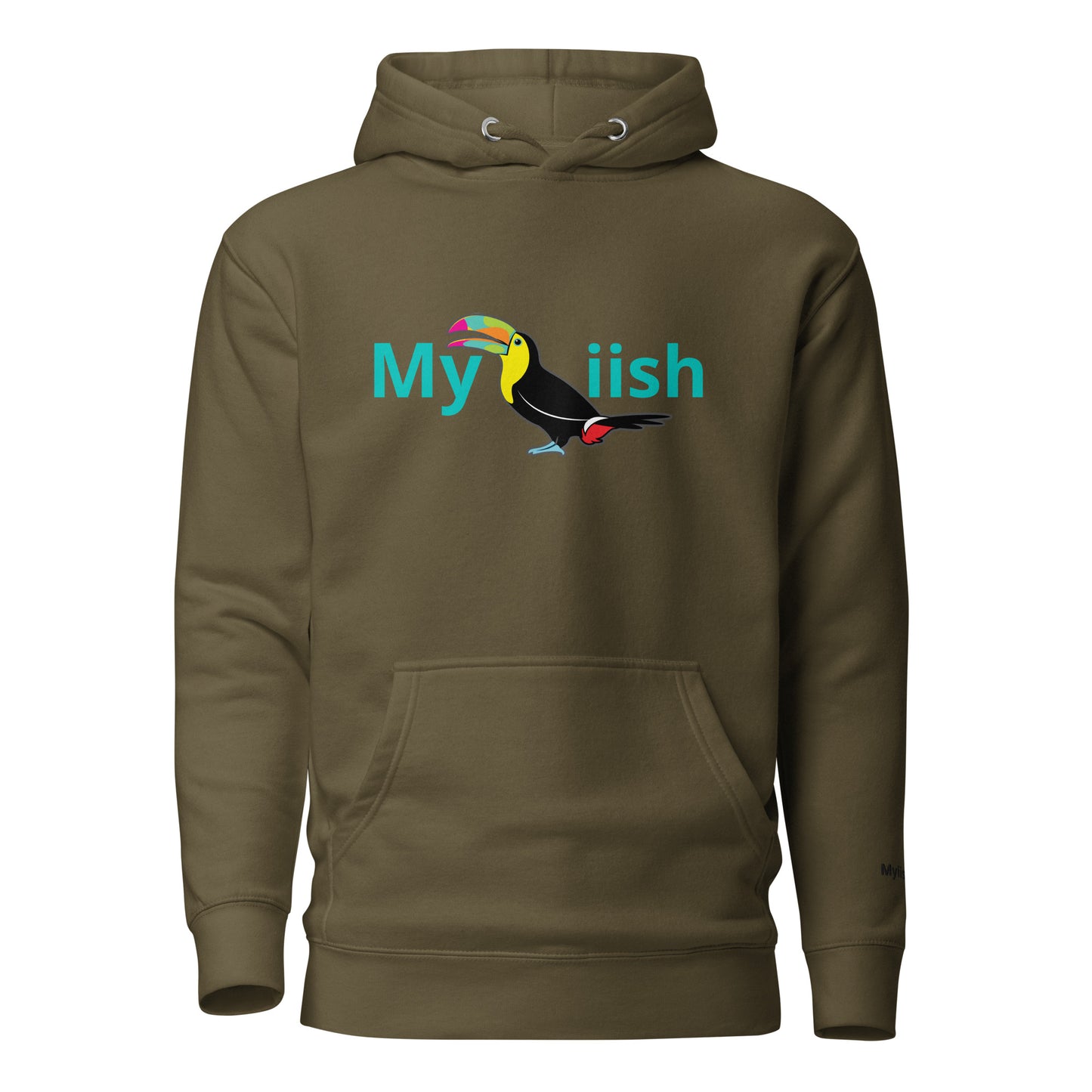 Myiish Toucan Hoodie (Aqua Letters)