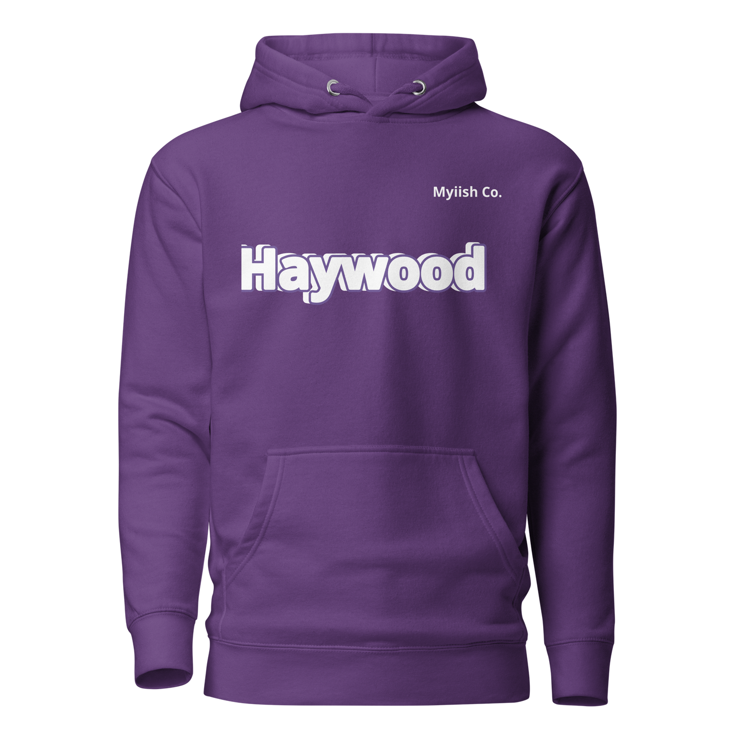 Myiish School Sports Fan Hoodie (purple w/white letters)