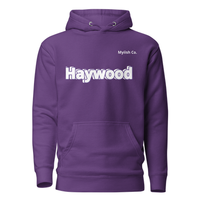 Myiish School Sports Fan Hoodie (purple w/white letters)