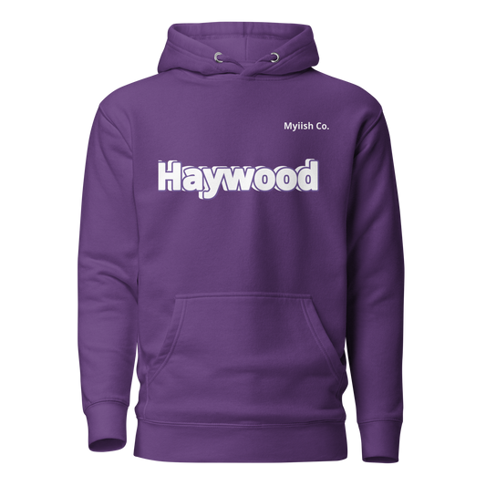 Myiish School Sports Fan Hoodie (purple w/white letters)