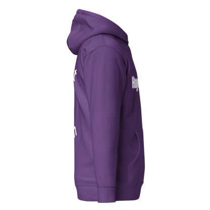 Myiish School Sports Fan Hoodie (purple w/white letters)