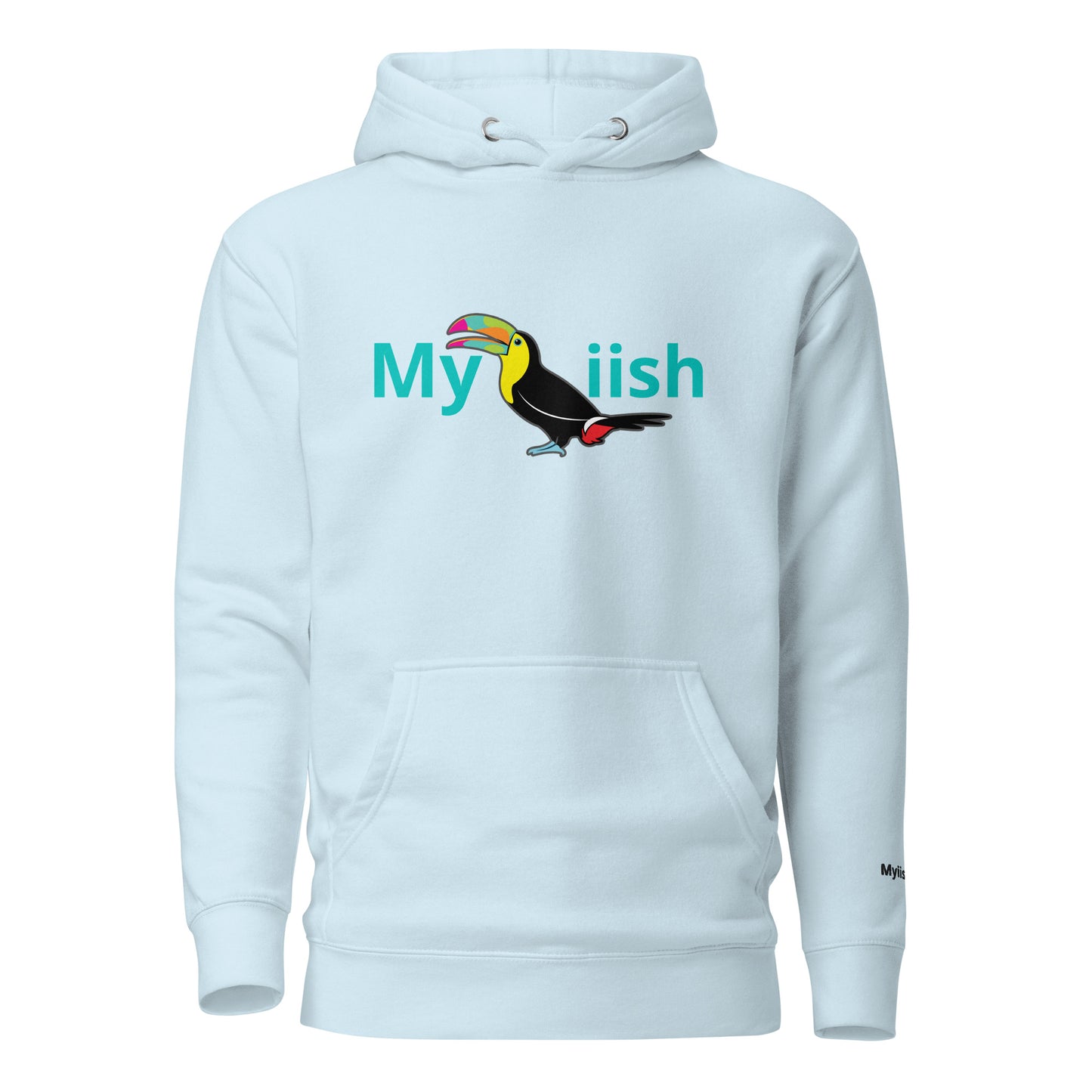 Myiish Toucan Hoodie (Aqua Letters)