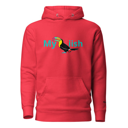 Myiish Toucan Hoodie (Aqua Letters)