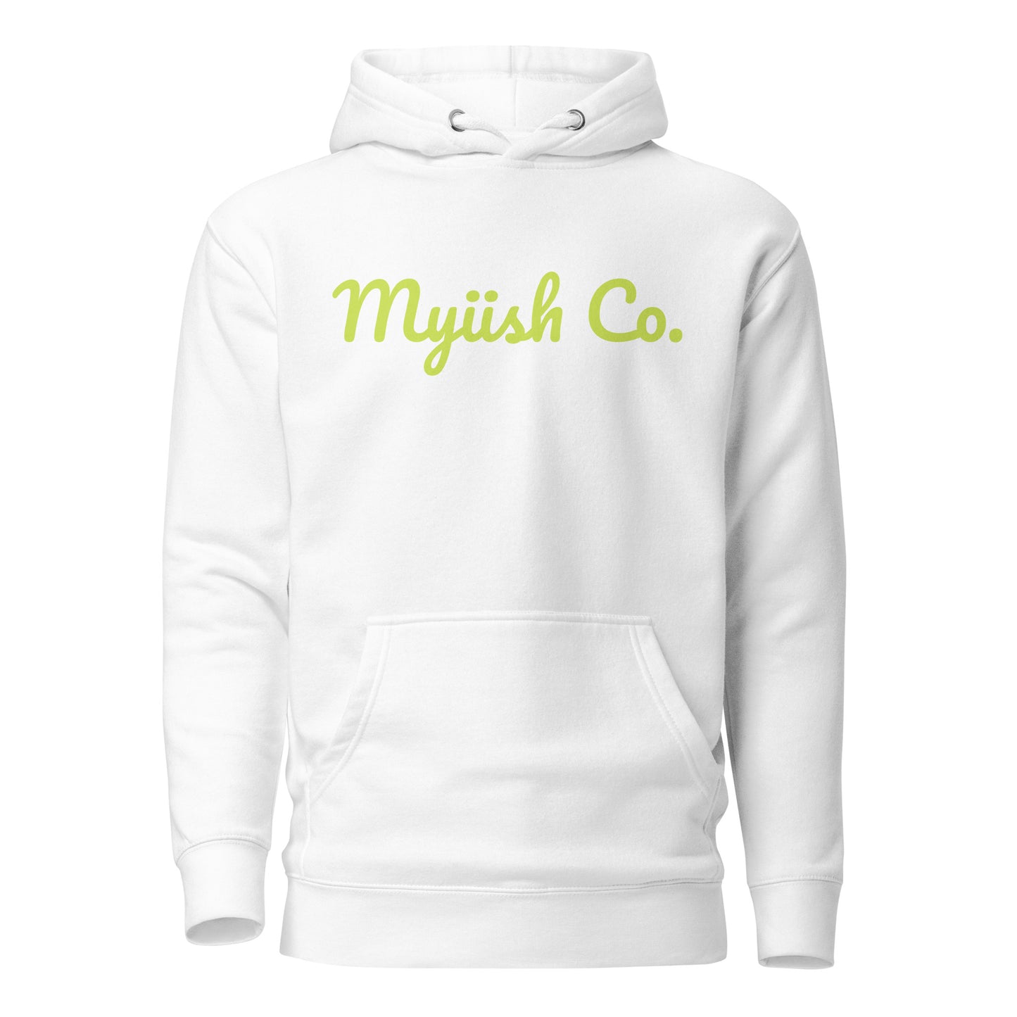 Myiish Company Hoodie (Neon Green Letters)