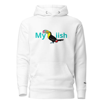 Myiish Toucan Hoodie (Aqua Letters)