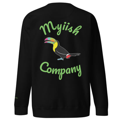 Myiish Sweatshirt (Black w/neon green letters)