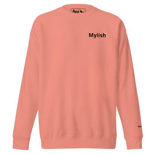 Myiish Sweatshirt (Rose w/Black letters)