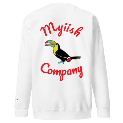 Myiish Sweatshirt (white w/red letters)